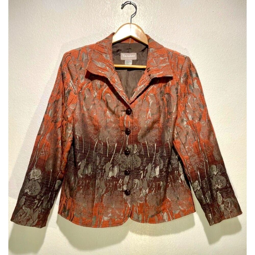 Tanjay blazer terracotta jacket career business fall casual attom women 8p